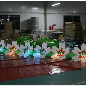 Décoration personnalisée de magasin de fête de scène d'événement Décoration de ballons roses géants Chaîne de fleurs gonflables avec lumière LED - Product Image 6