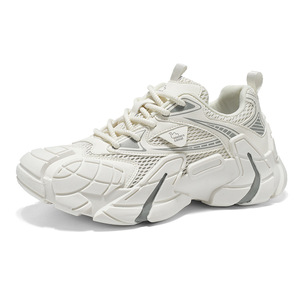 Chaussures Homme 2025 Nouvelle Collection Été Tendance Maille Respirante Polyvalentes Semelle Épaisse Résistantes à l'Usure à Lacets Course Sport Jeunesse - Product Image 5