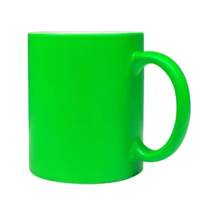 Chinese Supplier Sublimation Mugs 11oz Ceramic Coffee Mug Neon Sublimation Fluorescent Mug