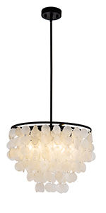 Home Decorative Modern Living Room Hotel Circle Hanging Pendant <b>Light</b> New Design E12 <b>shell</b> chandelier - Product Image 3