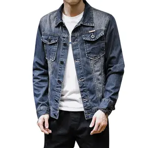 Dropship Autumn Veste Pour Homme Slim Fit Turnhout Distressed Denim Jacket Casual Men