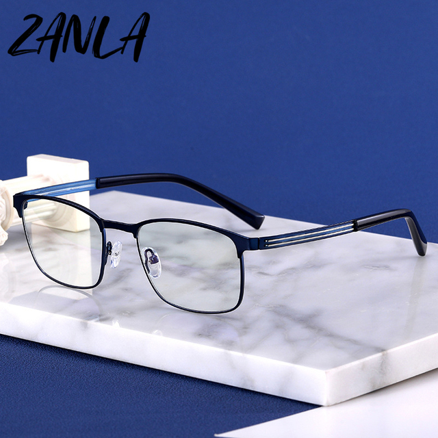 Men Prescription Glasses Optics Lenses Glasses Women Anti Blue Light Blocking Myopia Eyewear Metal Titanium Eyeglasses Frame