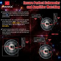 Subwoofer de voiture HYANKA BSF-18-2 de 18 pouces, 2600W, haute puissance, avec capuchon anti-poussière en PP et joint en caoutchouc
