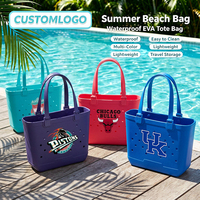Sac de plage en silicone personnalisé grand format, réutilisable, imperméable, en maille, pour femme, sac fourre-tout d'été, pour les voyages, les sorties, les courses, sac à main en caoutchouc EVA