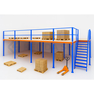 Kho Heavy Duty thép tầng lửng Hệ thống kệ đa cấp Loft nền tảng lưu trữ gác mái giá cấu trúc - Product Image 5