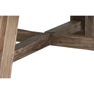 Table basse en teck recyclé 140x140x45 ronde Prof. - Product Image 1