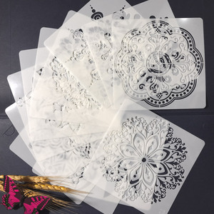 Pochoirs ronds en mylar, coupe au laser, respectueux de l'environnement, 12 designs personnalisés - Product Image 2