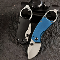 Couteau pliant KS 8710 Mini en acier 8Cr13MoV, manche en acier inoxydable 440, porte-clés, couteau de poche tactique, EDC, camping, survie, outil cadeau