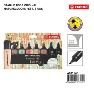 Stabilo Boss originale natura colori Marker 2/5mm Set di 8 colori