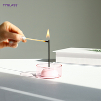 Encensoir décoratif en verre borosilicate soufflé à la main, écologique et unique, pour la maison, petit porte-cones et bâtonnets d'encens