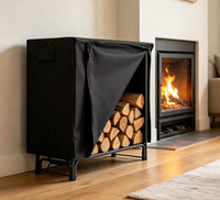 Support à bois de chauffage robuste en métal de 1,2 m avec housse Oxford imperméable pour intérieur/extérieur, support de rangement pour bûches de cheminée, vente en gros