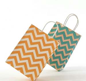 Colorful <b>Patterned</b> <b>Paper</b> Gift Bags Portable Grocery Shopping Bags Decorative Party Favor Bags for Gifts - Product Image 3