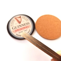 Sous-verre rond en MDF avec bouchon en bois, personnalisé, écologique, classique, pour café, bière, boissons, impression couleur HD, échantillons gratuits, Giftway