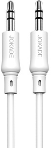 Câble audio stéréo Jokade 3,5 mm 1 m blanc pour écouteurs et enceintes - Product Image 2