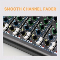 Gooermi F7 Professionnel Table de Mixage Audio Stéréo Studio Live 7 Canaux Bluetooth USB pour Enregistrement DJ