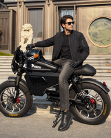 Exportation transfrontalière Moto tout-terrain électrique HIMOTO Black Warrior 48V 3000W avec moteur avant, autonomie de 70-140 km