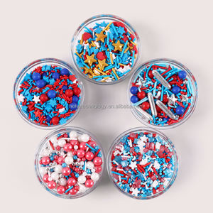 Varillas de plata comestibles con forma de estrella, suministros de panadería americana, decoración de pasteles, aspersores para el día de la independencia, para el 4 de julio - Product Image 6