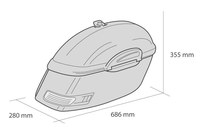 Sacs de selle en plastique dur ABS boîtes de selle de moto valise latérale de bagage dur pour moto moto