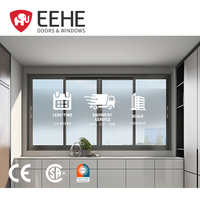 Precio de Ventana Corredera de Aluminio Schuco con Certificación CE, Ventana con Rotura de Puente Térmico y Protección Contra el Viento, Rejilla de Ventana Corredera de Aluminio