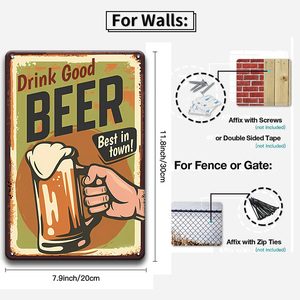 Insegne da Bar Personalizzate Vintage, Insegne in Metallo Decorative all'Ingrosso per Pub - Product Image 4