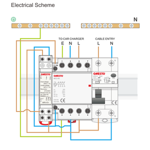 ONESTO 6 Way EV Charging <strong>Box</strong> 1NO+1NC Relay 3P RCBO 40A <strong>Modular</strong> Contator EV Car Charging Consumer Unit - Product Image 3