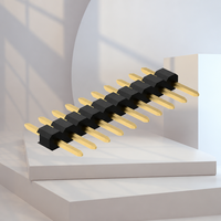 Conector de Cabezal de Pines DIP Recto de Una Fila Denentech de 2.54 mm y 25 mm de Altura para Aplicaciones en PCB