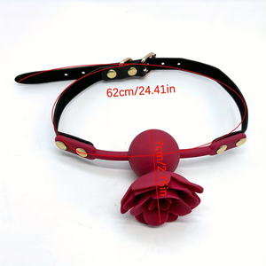 Juguetes Sexuales para Mujeres Rose Fetish, Mordaza Bucal de Silicona Ajustable y Transpirable con Forma de Rosa, BDSM Bondage para Hombres, Mujeres y Adultos - Product Image 3