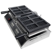 Machine professionnelle à gaufres en forme de bâtonnets de crème glacée, 6 empreintes carrées, revêtement antiadhésif, équipement pour snacks