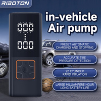 Pompe de gonflage de pneus de voiture portable multifonctionnelle, équipée de fonctions de gonflage automatique start-stop et d'éclairage LED.