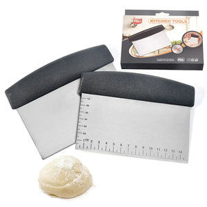 Thép không gỉ Pastry bột <span class=keywords><strong>scraper</strong></span> đa mục đích bánh pizza bánh mì bột <span class=keywords><strong>scraper</strong></span> với đo dấu hiệu - Product Image 2