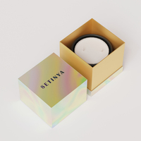 Scatola Personalizzata Olografica per Candele, Confezione Regalo Rigida di Lusso con Logo per Candele in Barattolo, Branding per Piccole Imprese