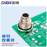 Conector M9 macho hembra de montaje frontal 3,4,5,6,8 pines PCB soldadura Metal impermeable IP67 conector