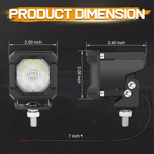 12V 2 אינץ' לבן אדום צבעוני תאורת לד לנגרר תאורת לד אחורית להרכבה על וו גרירה עמיד למים אביזרי תאורת רכב אחרים - Product Image 3