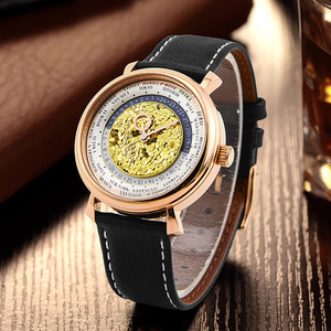 Relojes mecánicos a la moda personalizados para hombre, reloj de pulsera automático de negocios, reloj de diseñador de oro rosa de acero inoxidable, relojes De Hombre - Product Image 1