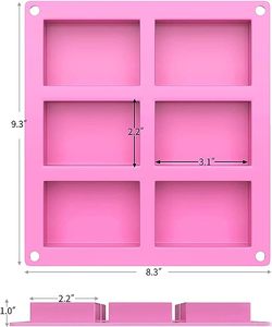 6 Cavities Handmade Soap Making <b>Molds</b>,Silicone <b>Cake</b> Bread Baking <b>Molds</b> for DIY Crafts - Product Image 2