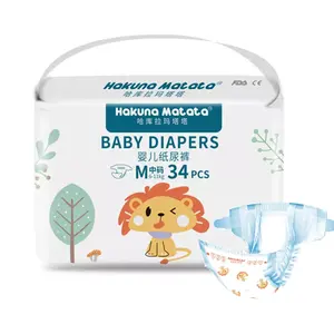 Großhandel Baby Windeln Hersteller biologisch abbaubare Einweg Stoff Windeln Baumwolle Material Farbdruck billig PE Baby Windeln