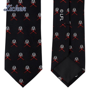 Cravatte Formali Traspiranti Economiche All'Ingrosso 100% Poliestere Stampate a Trasferimento Termico 6-8CM con Logo Personalizzato per Uomo Doppio Spazzolamento - Product Image 2