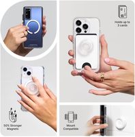 Soporte Magnético para Teléfono con Carga Inalámbrica Compatible con Fundas de Silicona para MagSafe Tablet Diseño Floral Margarita Seguro