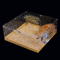 Nouvelle conception DIY, enclos transparent en acrylique pour petits animaux, cage respirante extensible pour cochons d'Inde et hamsters