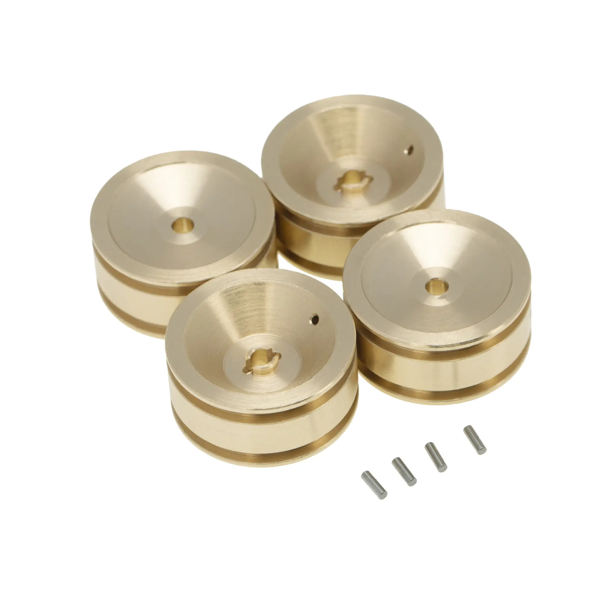 The 1/24 simulation model Axial SCX 90081 brass wheels with a single 40G counterweight wheel
