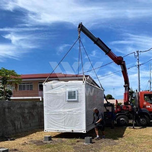 Kustgebied Container Dubbele Kamer Huis Prefab Geprefabriceerd Goedkoop Container Tiny Wheels Prefab Huis Container voor Kantoor - Product Image 3