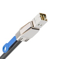 Kabel SFF-8644 ke SFF-8088 Mini SAS HD Eksternal 12Gbps 0.8M untuk Penyimpanan RAID Server