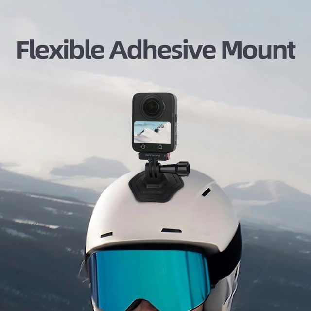 Flexible Adhesive Helmet Mount Soft Flat Curved Base Action Camera Holder for Osmo 360/ Pocket 3/ Insta360 X5/ GO 3