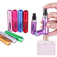 Flacons de parfum miniatures de luxe personnalisés, rechargeables par le bas, en verre vide, vaporisateur de parfum portable en aluminium