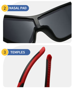 Nuovi occhiali da <span class=keywords><strong>sole</strong></span> da ciclismo di grandi dimensioni per bambini bambini occhiali da <span class=keywords><strong>sole</strong></span> per sport all'aria aperta alpinismo occhiali da sci TR90 Tac - Product Image 5