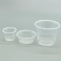 Pots à sauce en plastique de 2oz Gobelets en plastique PP avec couvercle