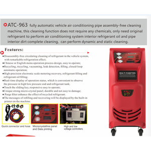 AUTOTAL 1234YF ou A134 Nettoyeur de récupération de climatisation entièrement automatique avec ATC-963 de rinçage Machine de remplissage de réfrigérant CA - Product Image 2
