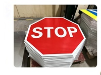 Panneau Stop Octogonal Standard MUTCD en Aluminium, Film Réfléchissant 3M EGP, Résistant aux Intempéries, Signalisation Routière de Sécurité, Panneau Stop d'Avertissement de Circulation