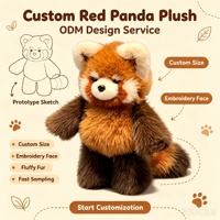 Peluche personnalisée Vache et Panda – Super douce, rembourrée en polyester et coton PP, brodée, compagnon de sommeil apaisant