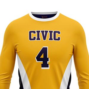 Chemise à manches longues de tir au basket-ball par sublimation au design personnalisé - Product Image 2